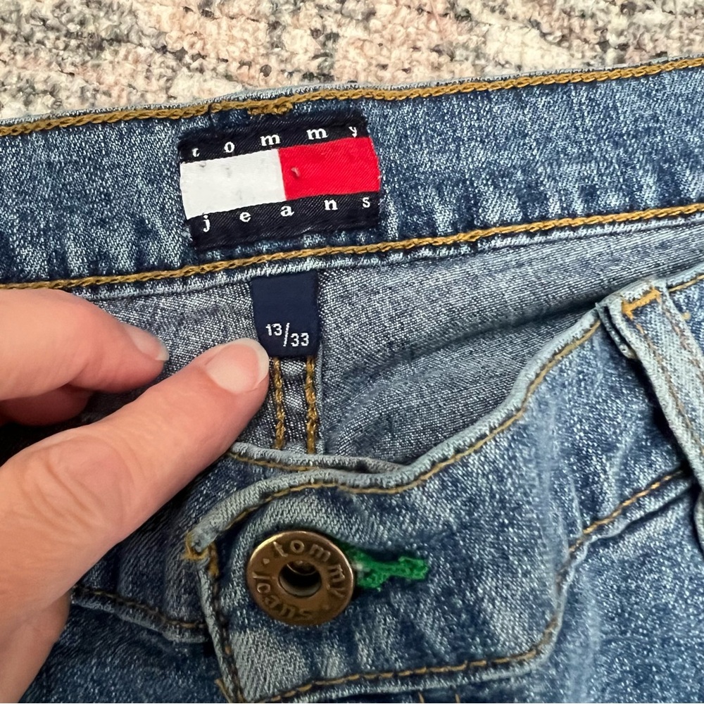 Vintage Y2K Tommy Hilfiger Super Low Rise Flare Stretch Jeans Womens Size 13 - Picture 13 of 15